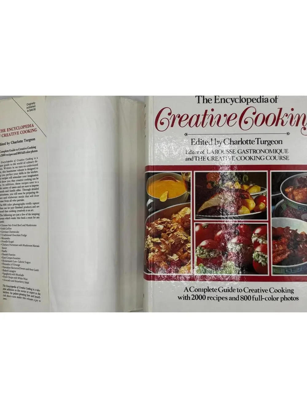 Vintage 1980s  Cookbook, The Encyclopedia of Creative Cooking, Charlotte Turgeon